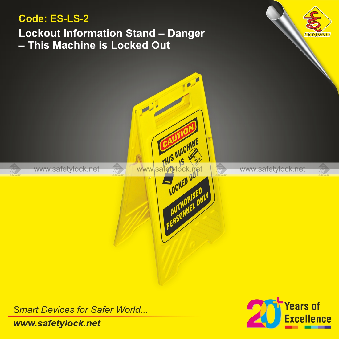 yellow color sign board and stand