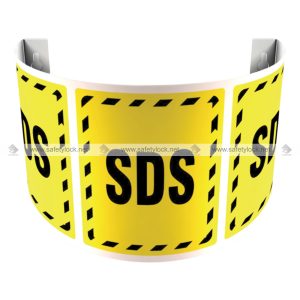 180 degree projection SDS sign with striped border