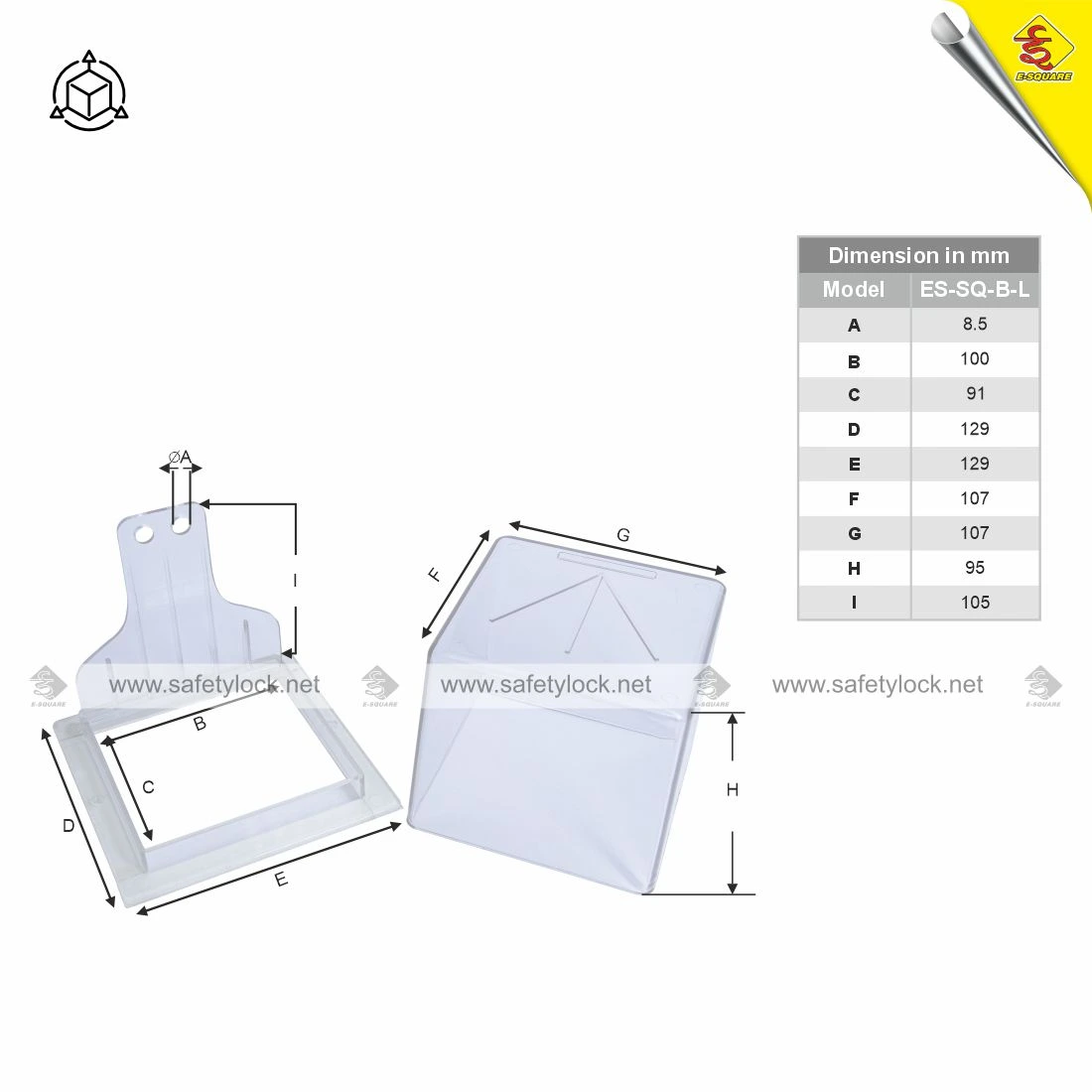 electrical panel lockout square box small dimension