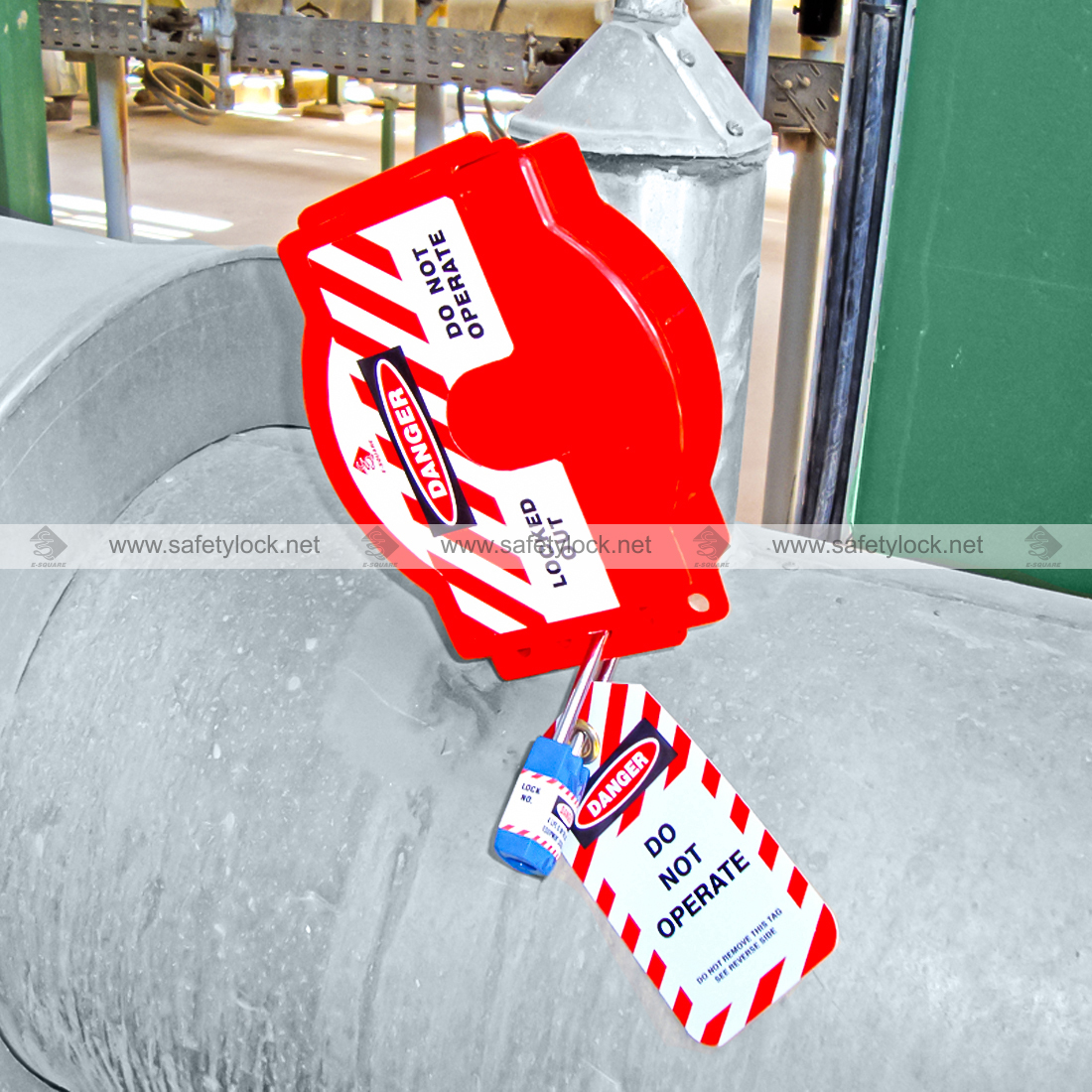 adjustable gate valve lockout with cutout