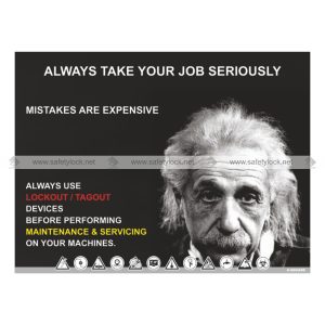 always use lockout tagout devices - safety poster