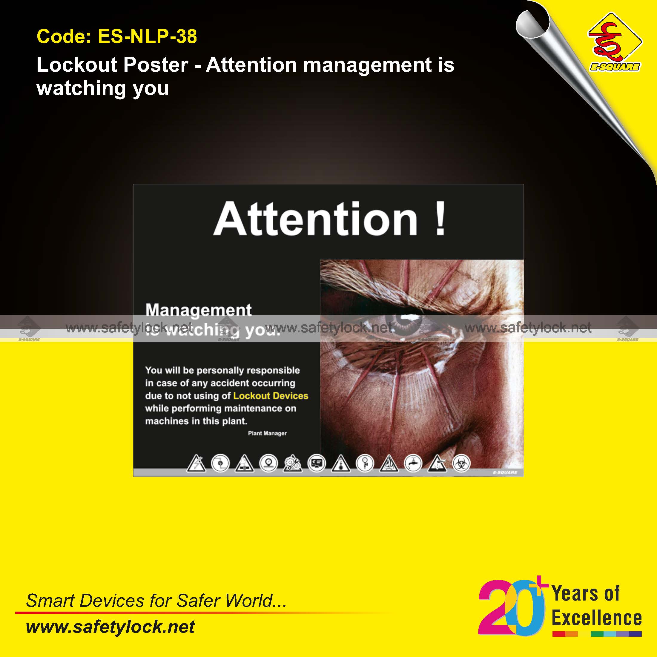 attention management is watching you - safety poster