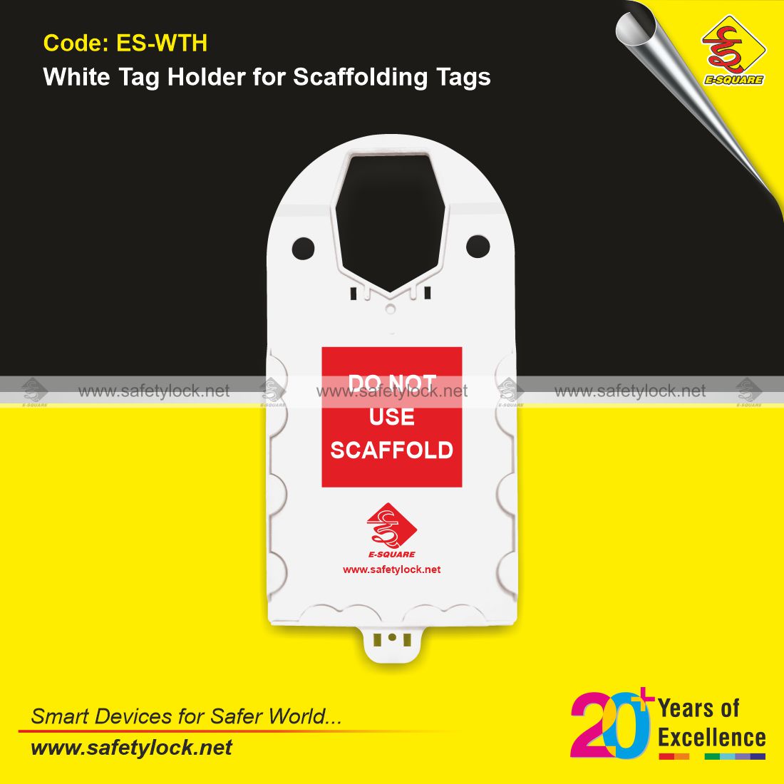 big size scaffolding tag holder white color