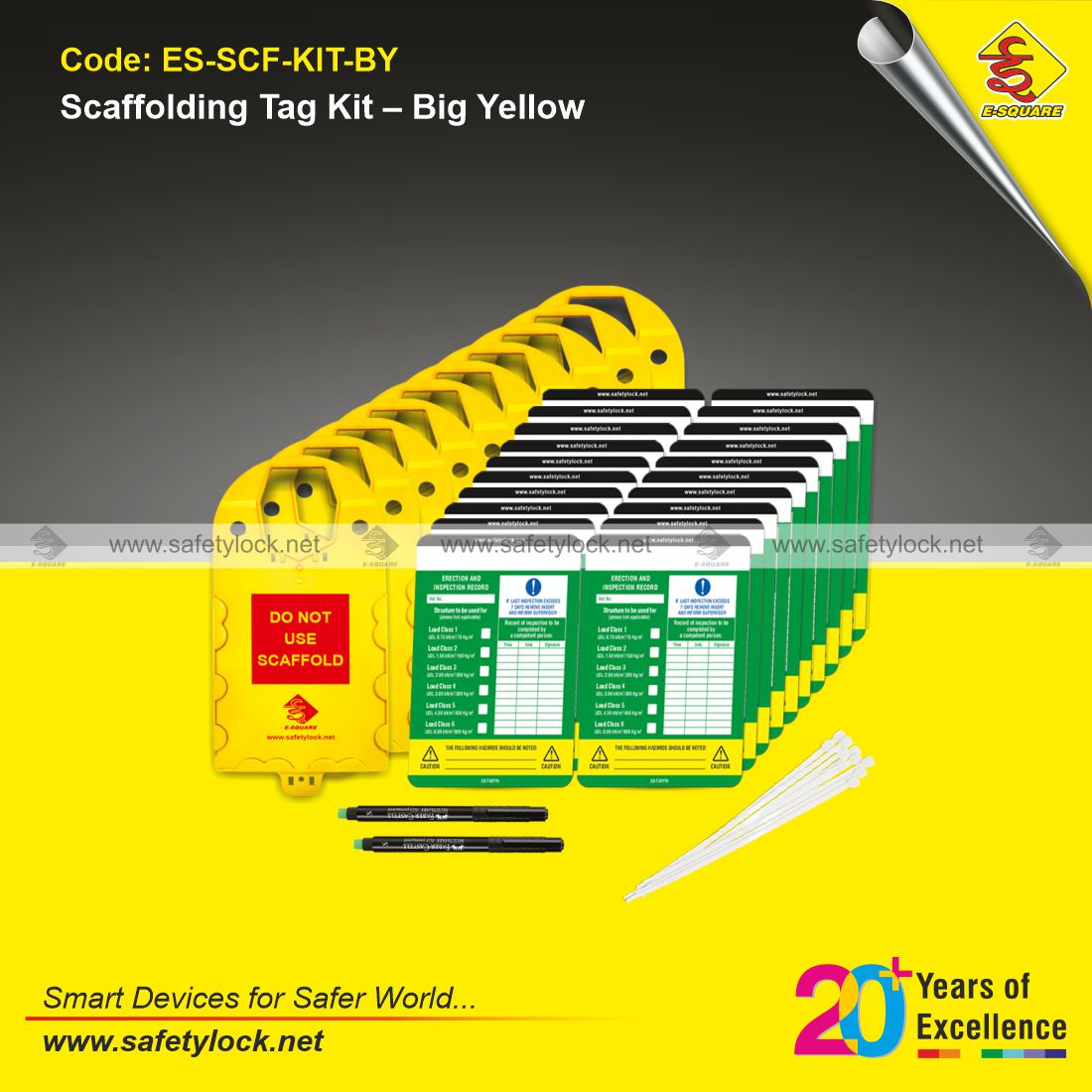 big size scaffolding tags kit