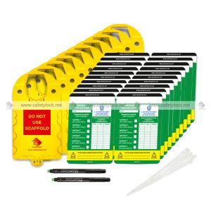 big size yellow scaffolding tag holder with kit