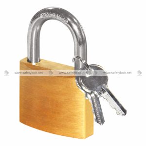 brass lockout padlock with steel shackle