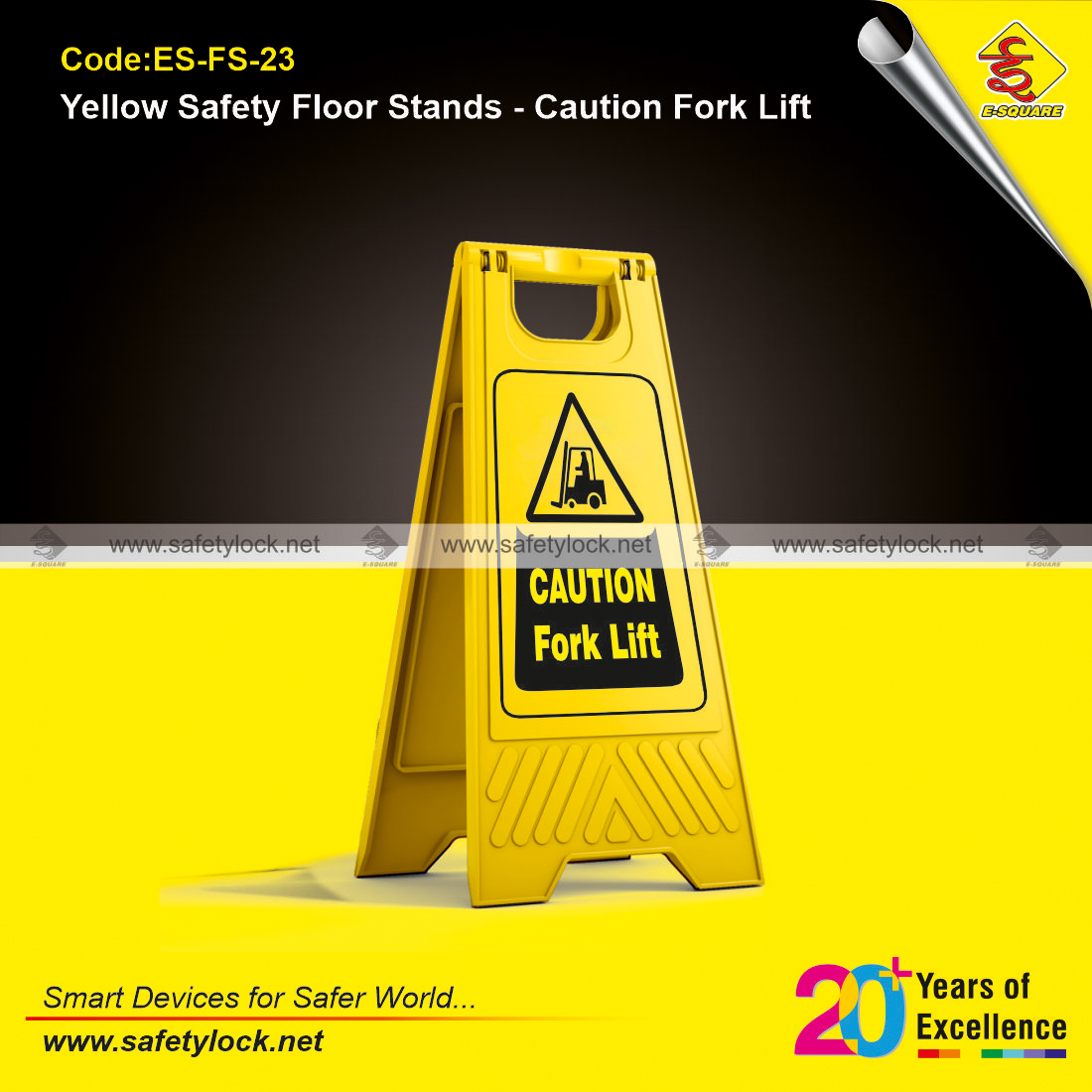 caution fork lift floor stands
