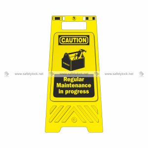 caution regular maintenance in progress - safety floor stand