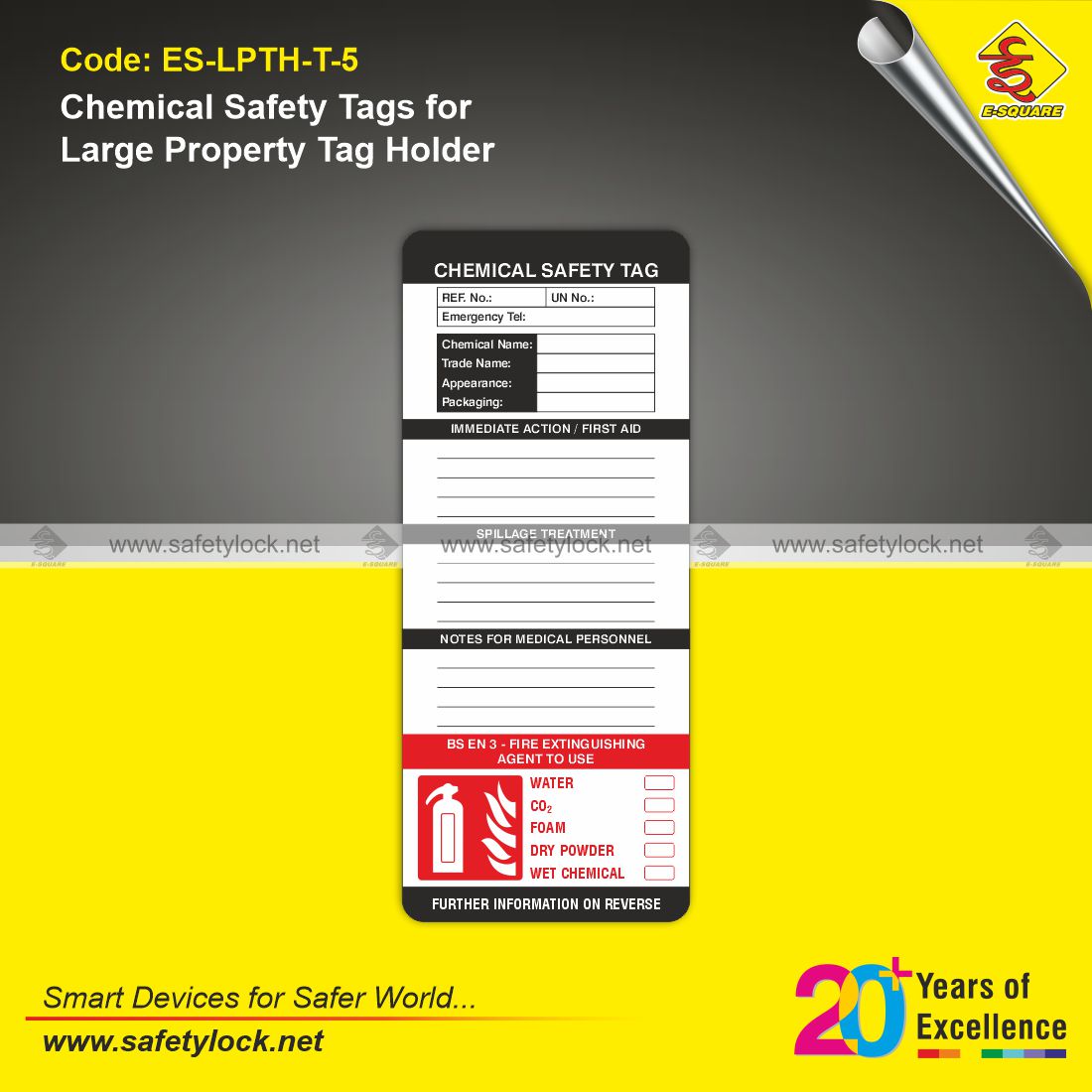 chemical safety tags for large property tag holder