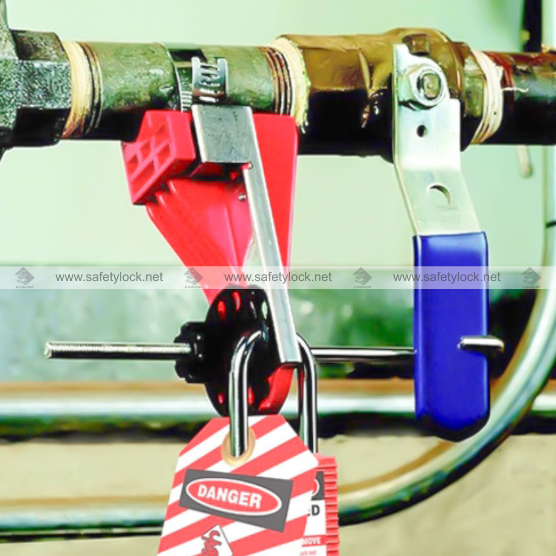 clamp type ball valve lockout device