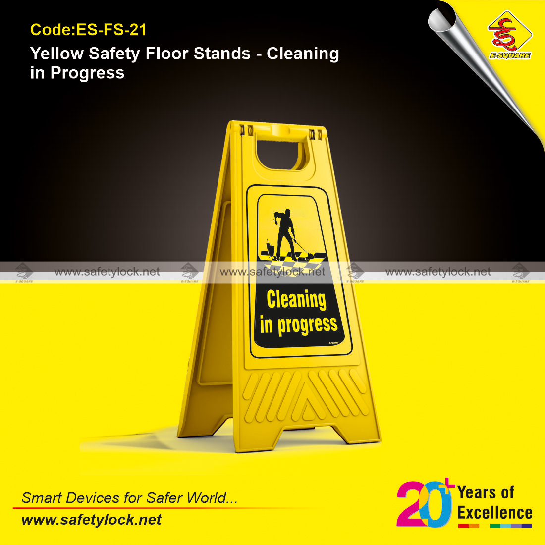 cleaning in progress floor stand