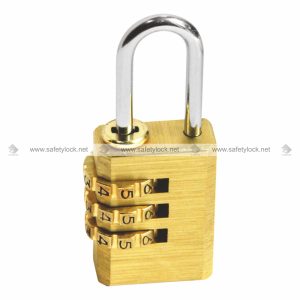 combination brass padlock