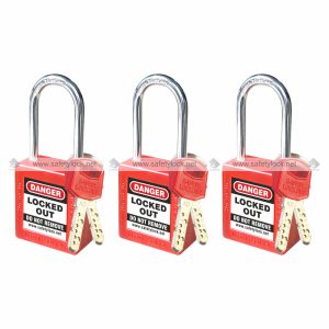 computer key lockout safety padlock with steel shackle