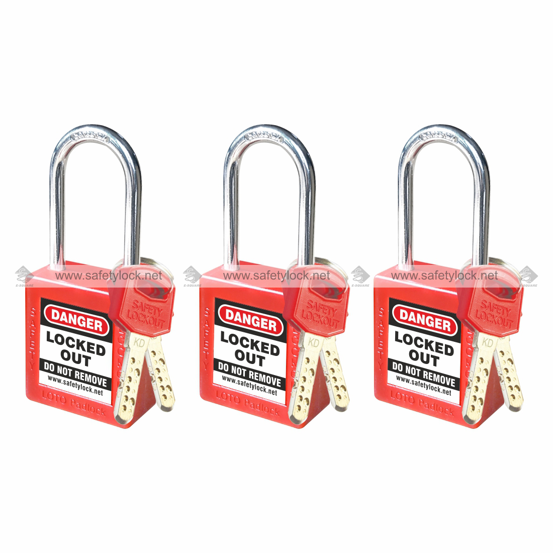computer key lockout safety padlock with steel shackle