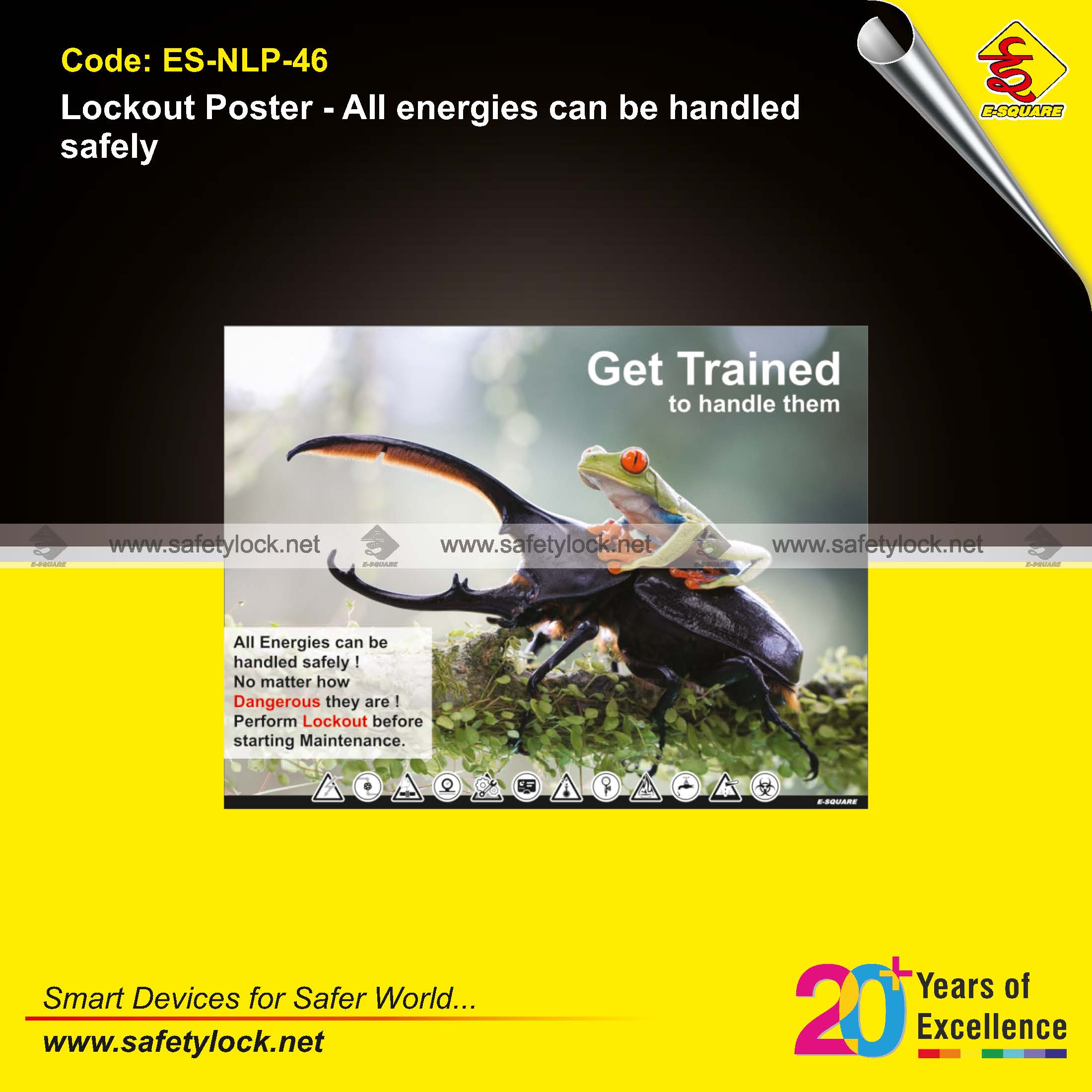 customised lockout safety poster