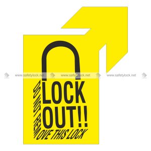 customised safety lockout arrow markers