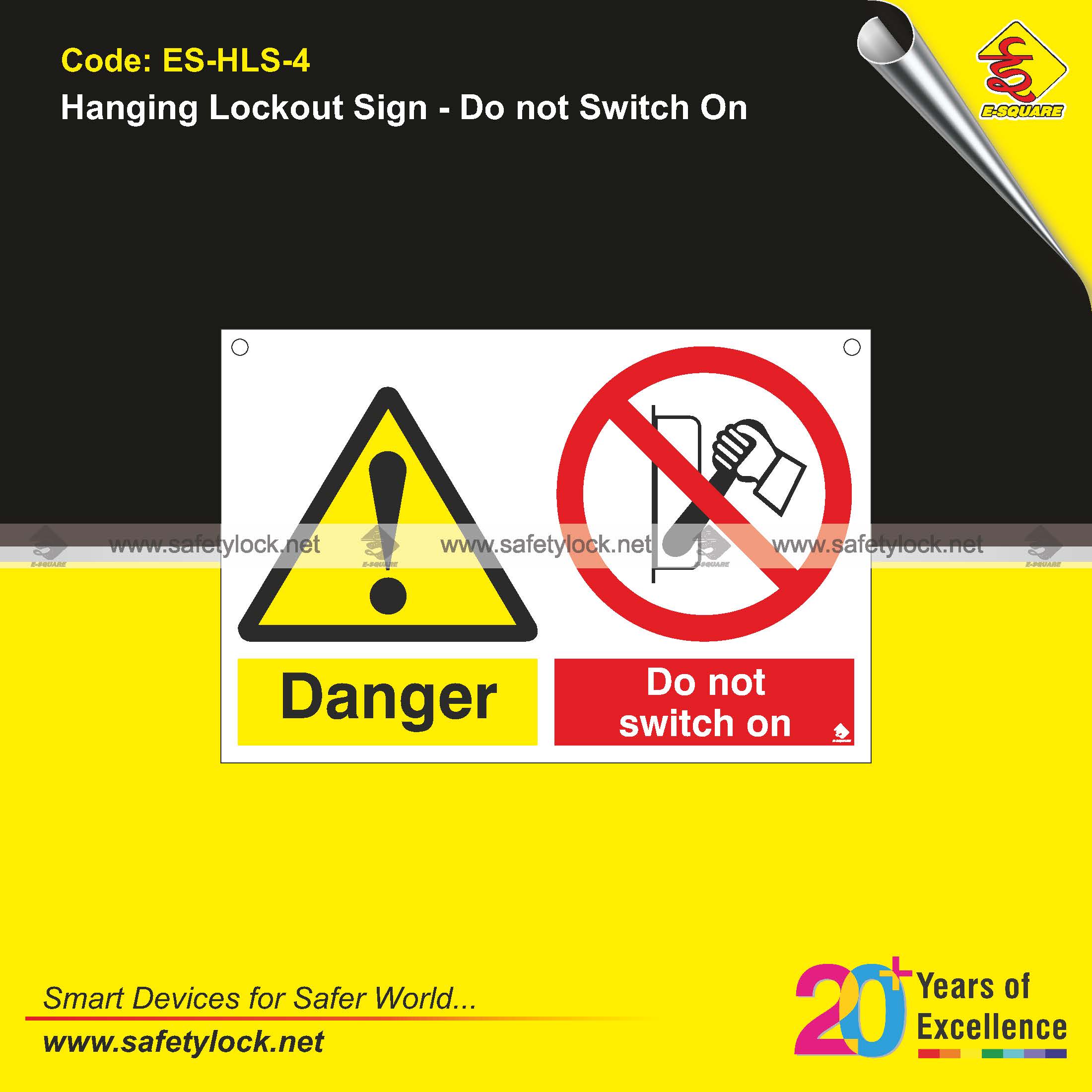 danger hanging lockout signs