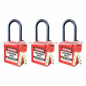 de-electric computer key lockout padlock with nylon shackle