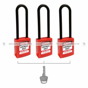 de-electric lockout padlock with 85 mm nylon shackle