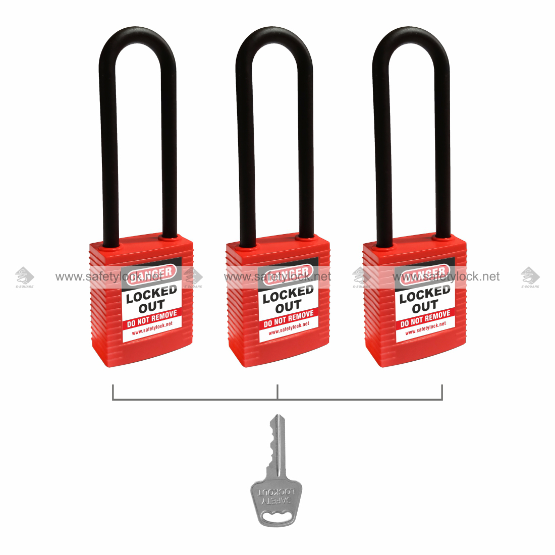 de-electric lockout padlock with 85 mm nylon shackle