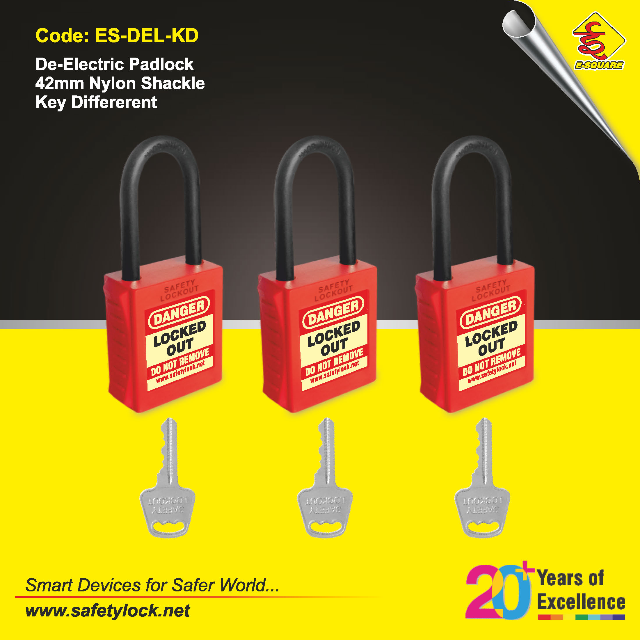 De-electric lockout padlock