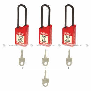 di-electric long body and nylon shackle padlock