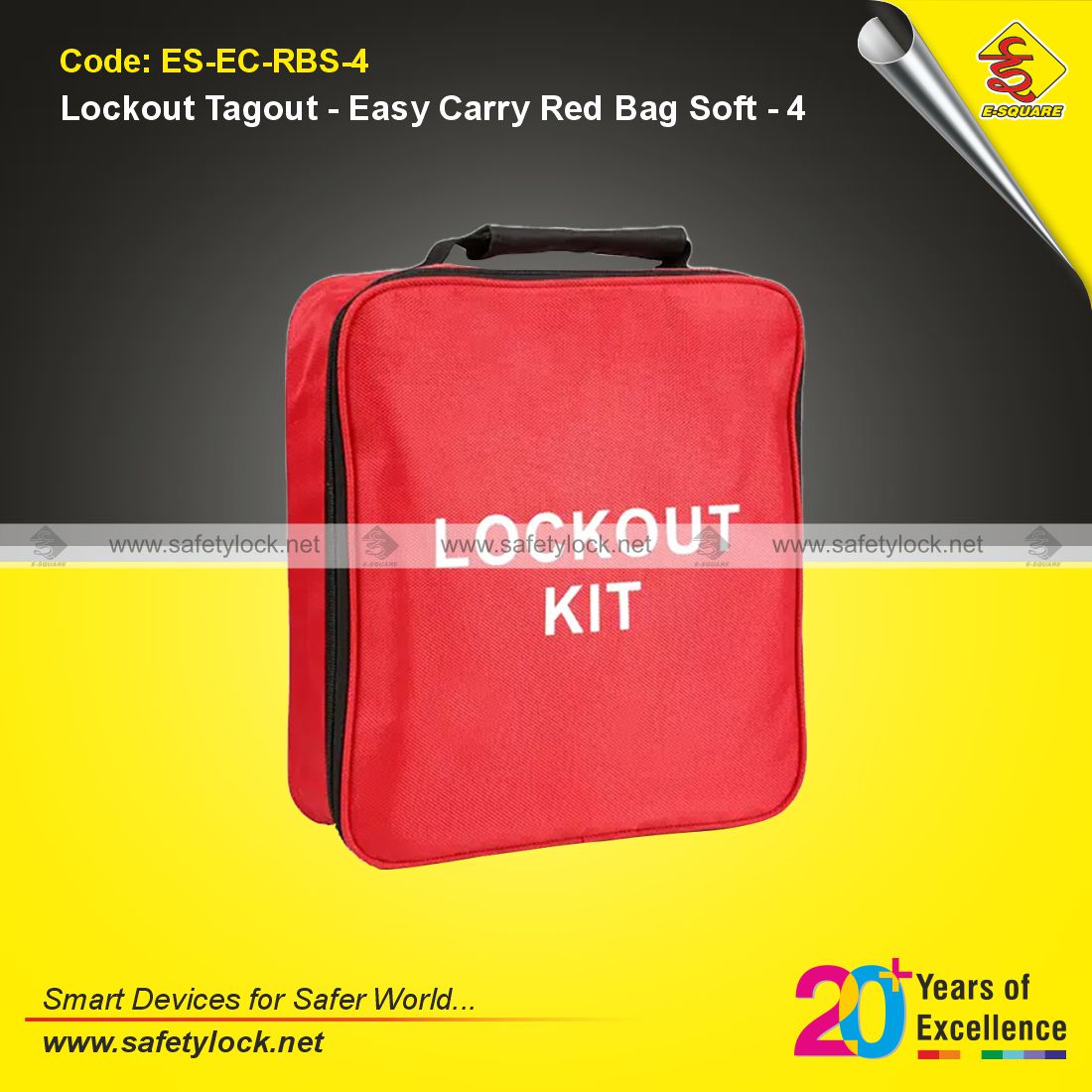 E-Square bag for lockout tagout kit