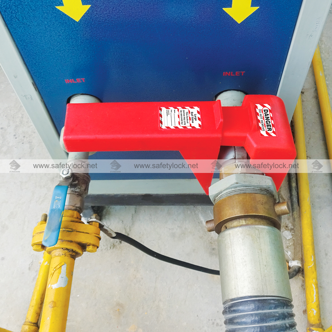E-Square ball valve lockout installation