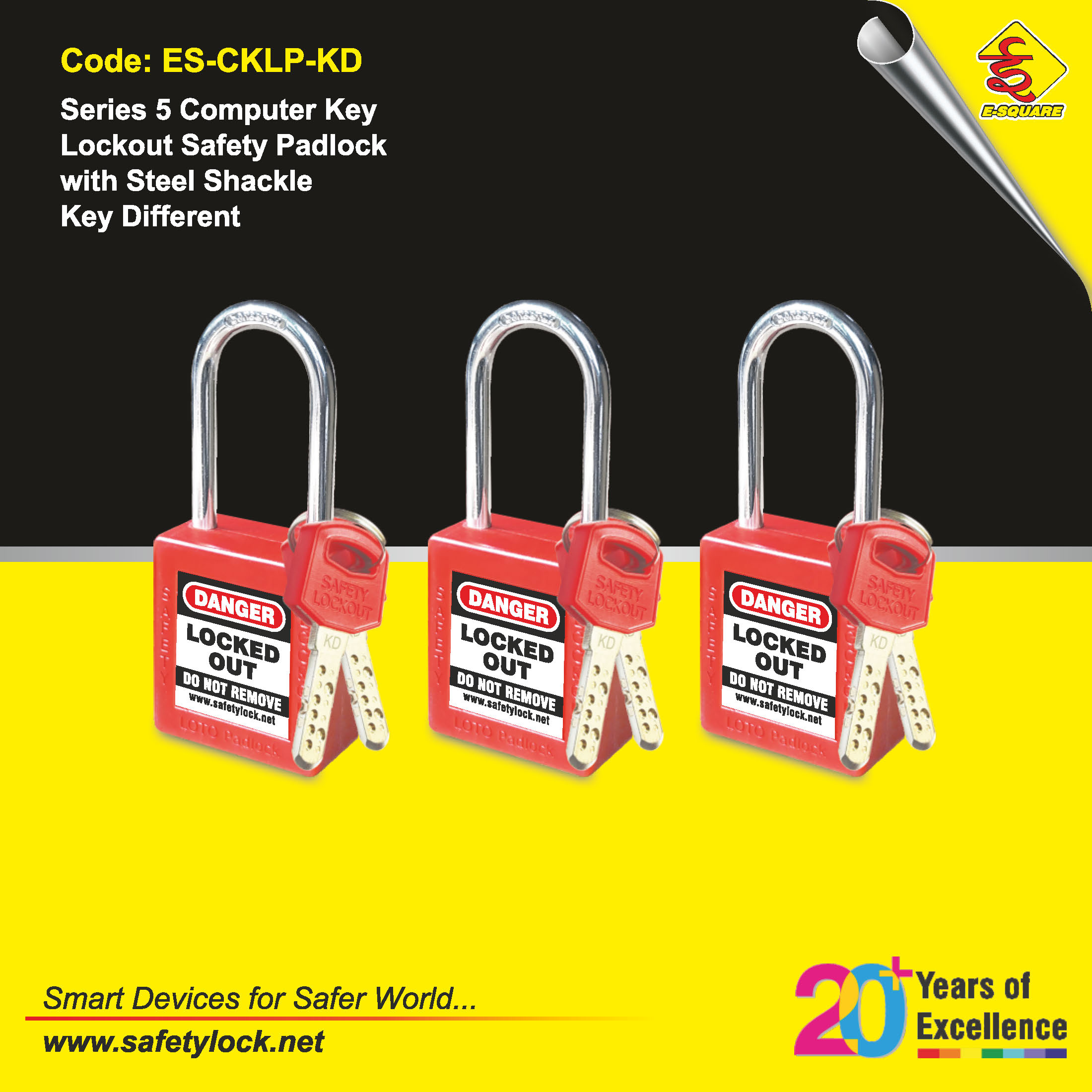 E-Square computer key lockout padlock