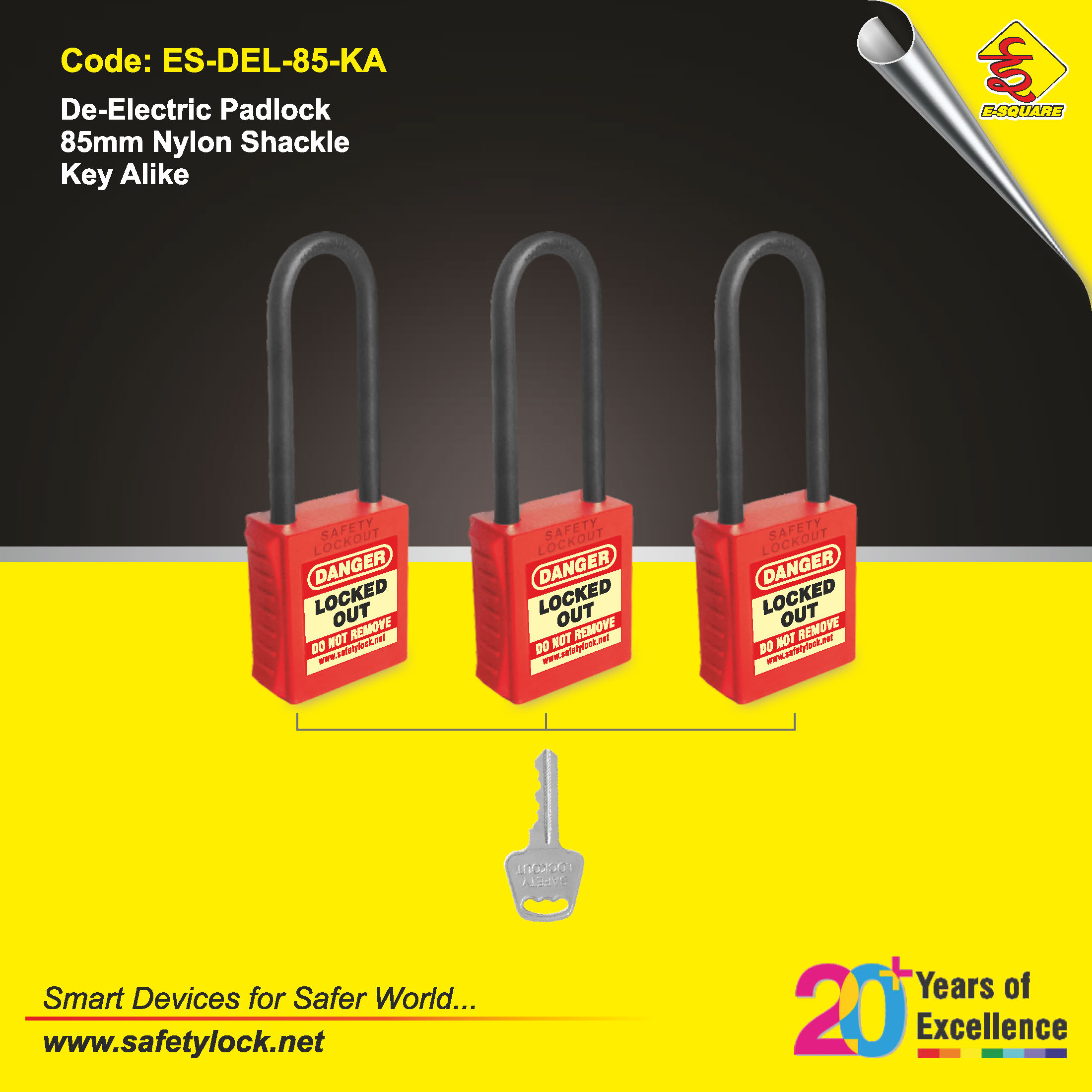 E-Square de-electric lockout padlock