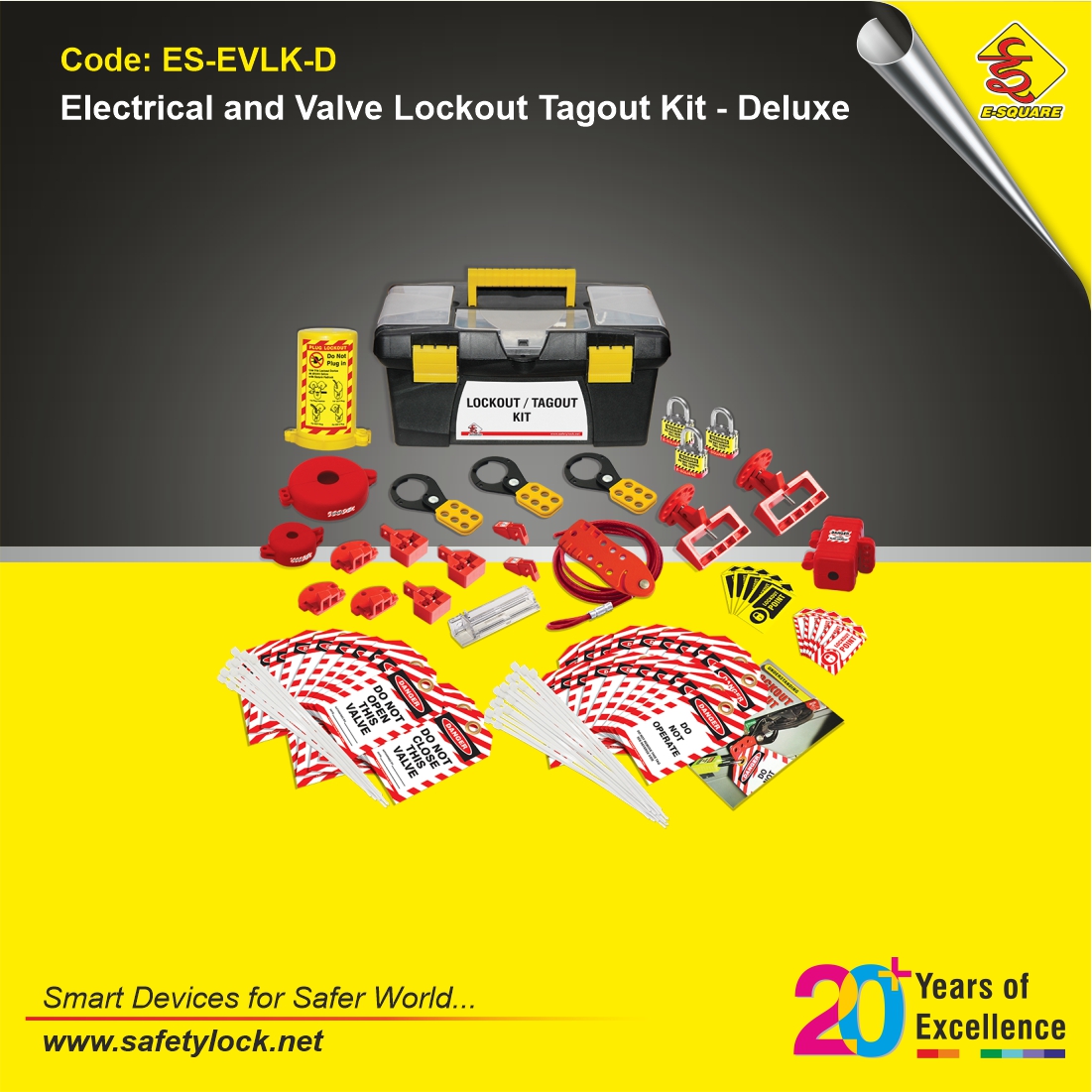 E-Square electrical and valve lockout tagout kit