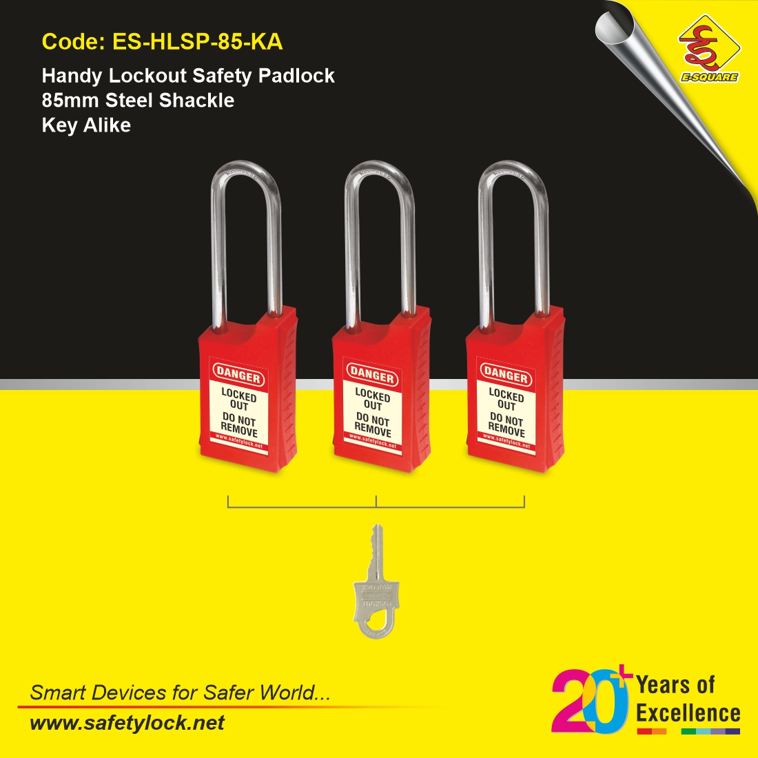E-Square handy lockout safety padlock