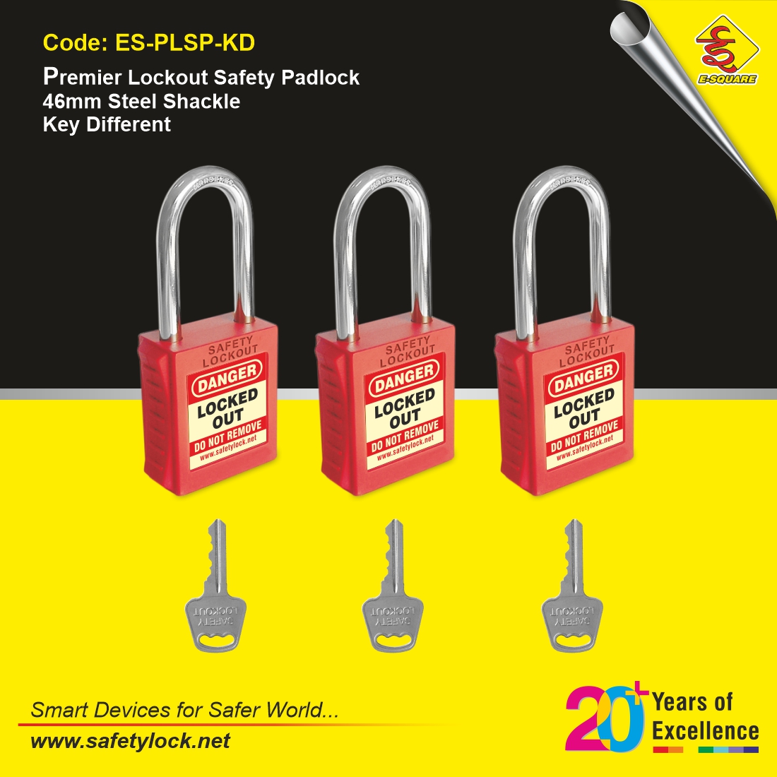 E-Square lockout padlock