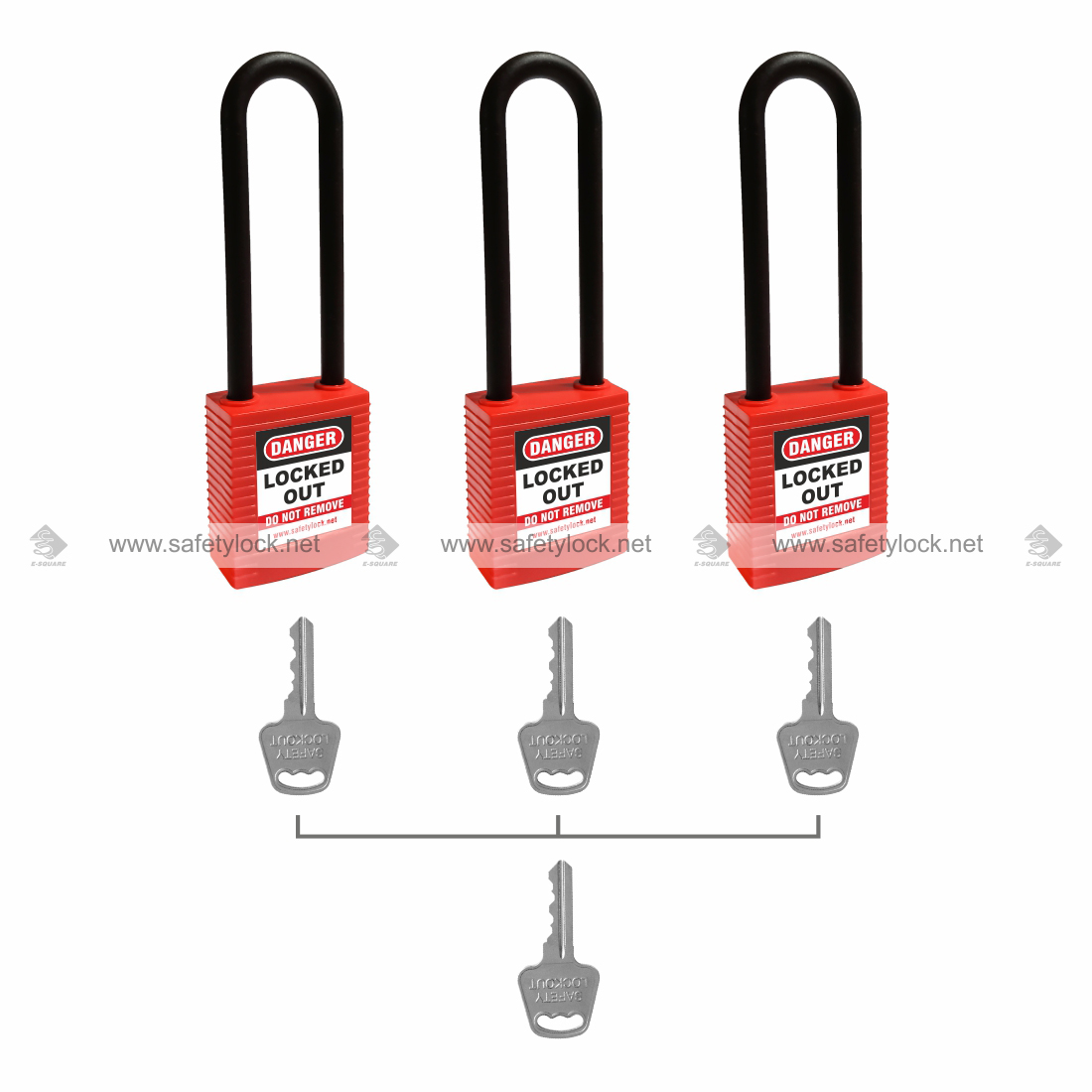 E-Square lockout padlocks