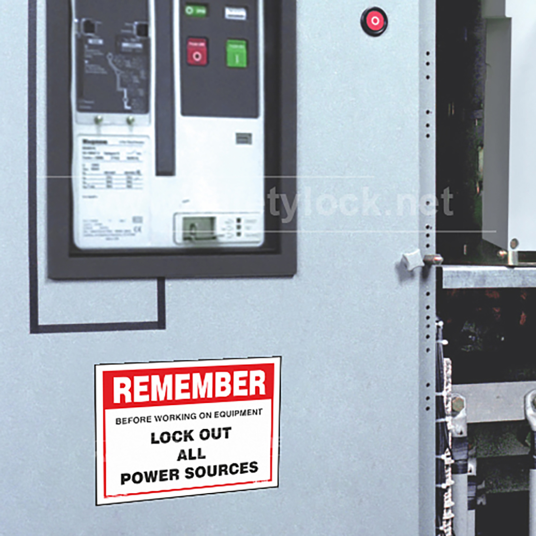 E-Square lockout safety signs lockout all power sources