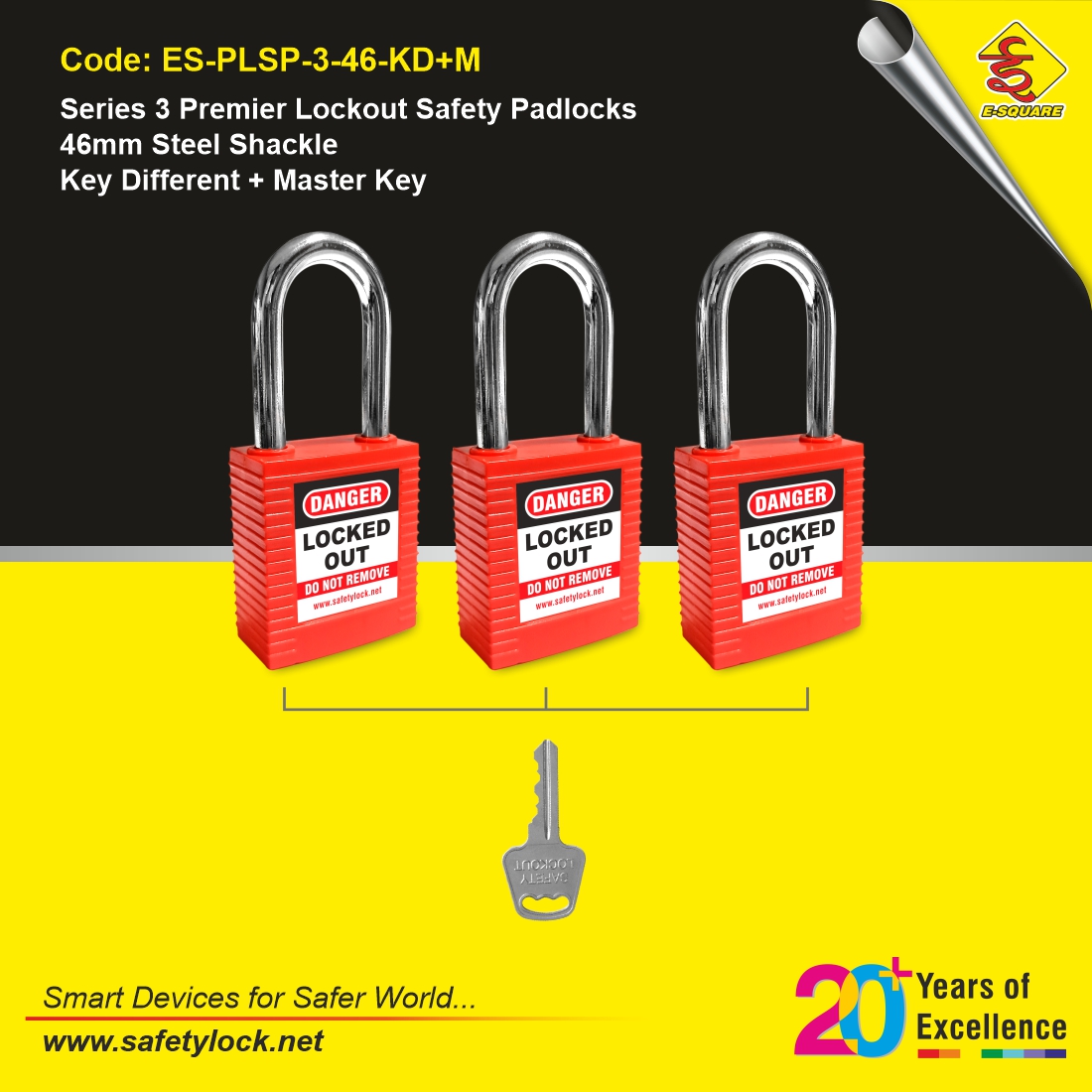 E-Square LOTO padlocks