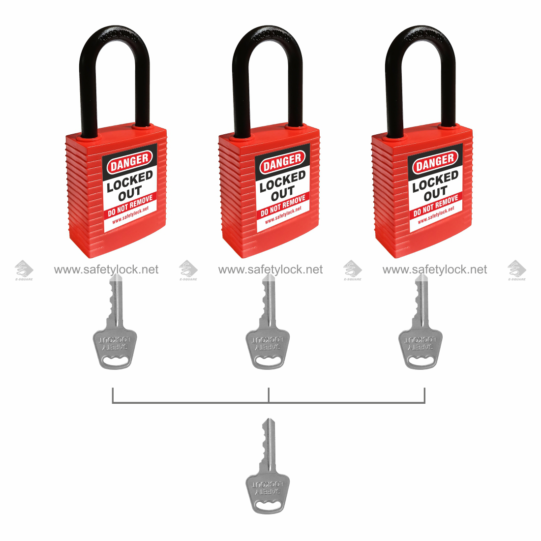 E-Square nylon lockout safety padlock