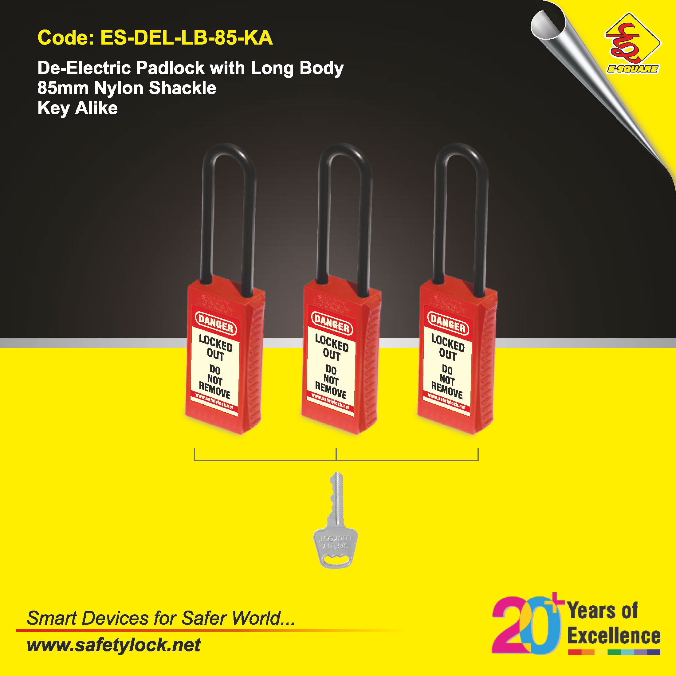 E-Square nylon padlocks