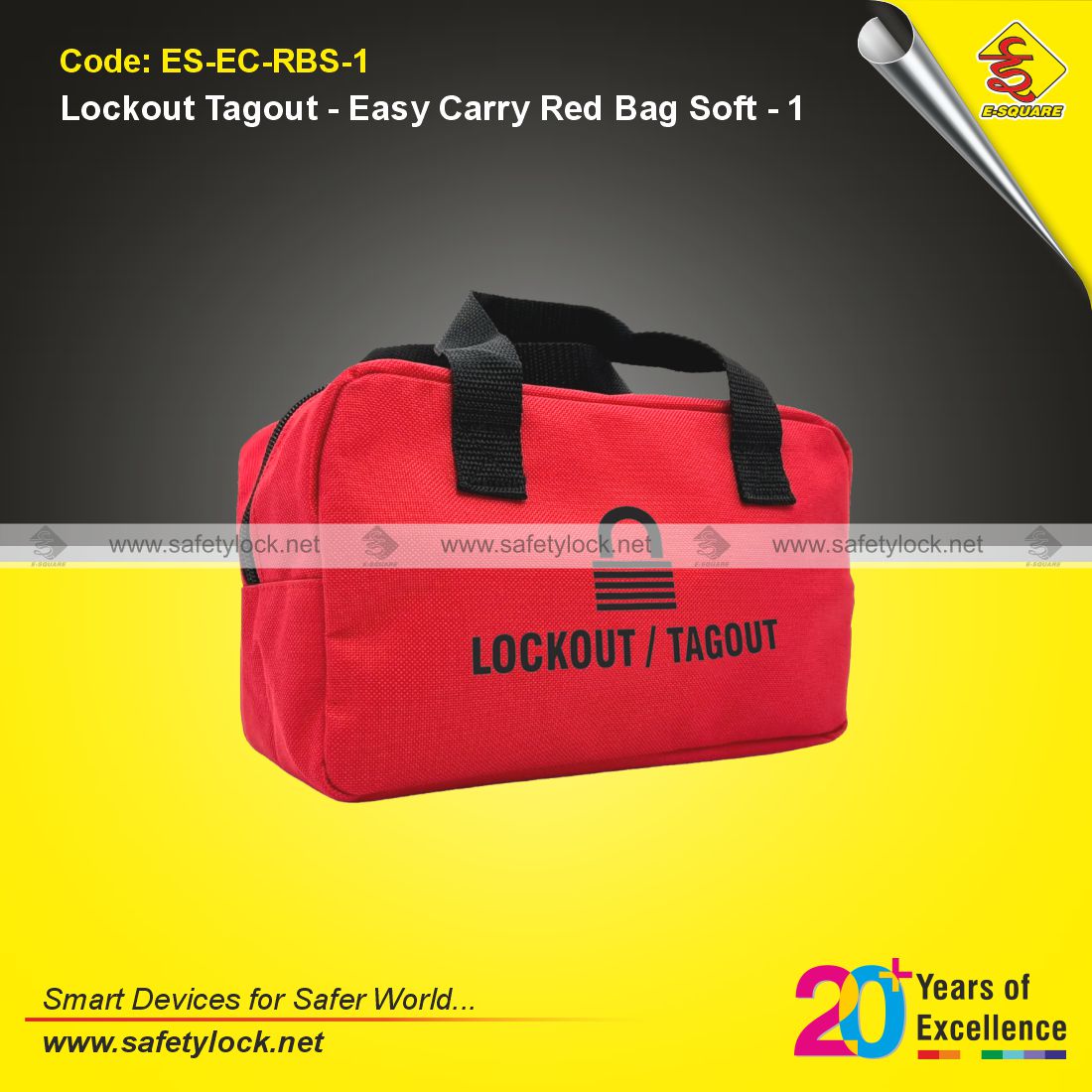 E-Square red soft lockout bag