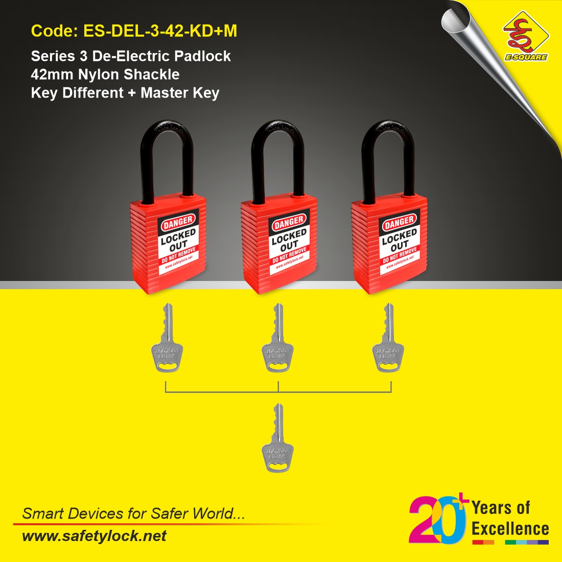 E-Square safety padlocks