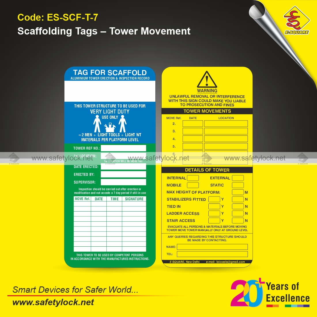 E-Square scaffolding tags