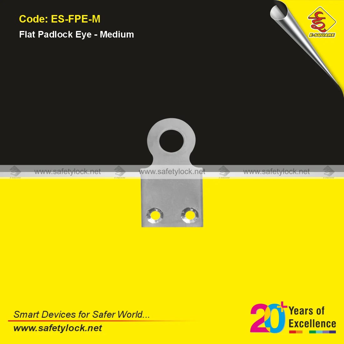 E-Square SS flat padlock eyes