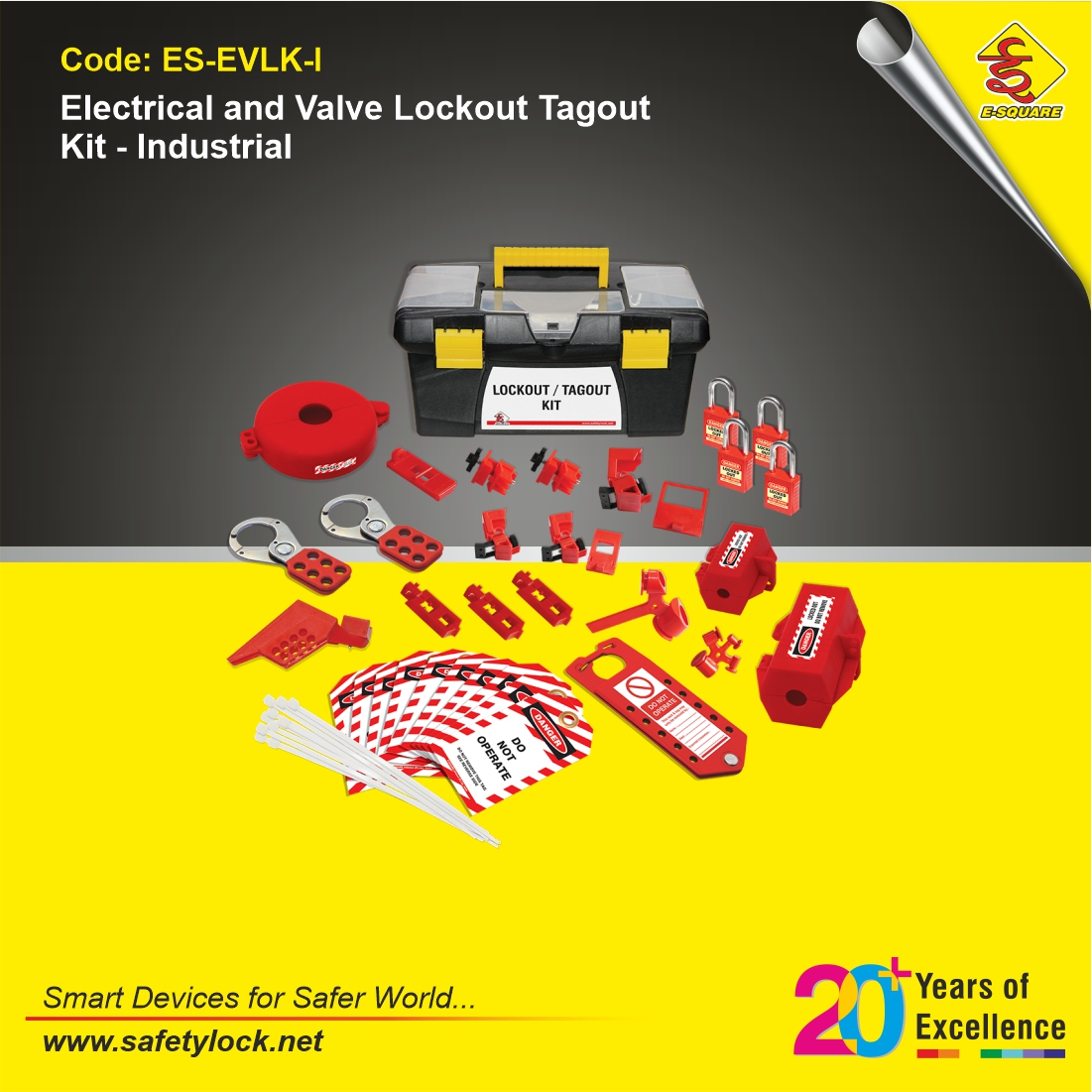electrical and valve LOTO kit for industrial purpose