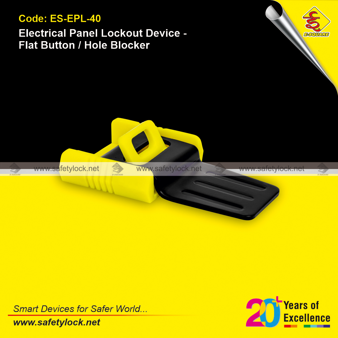 electrical panel lockout device for flat button