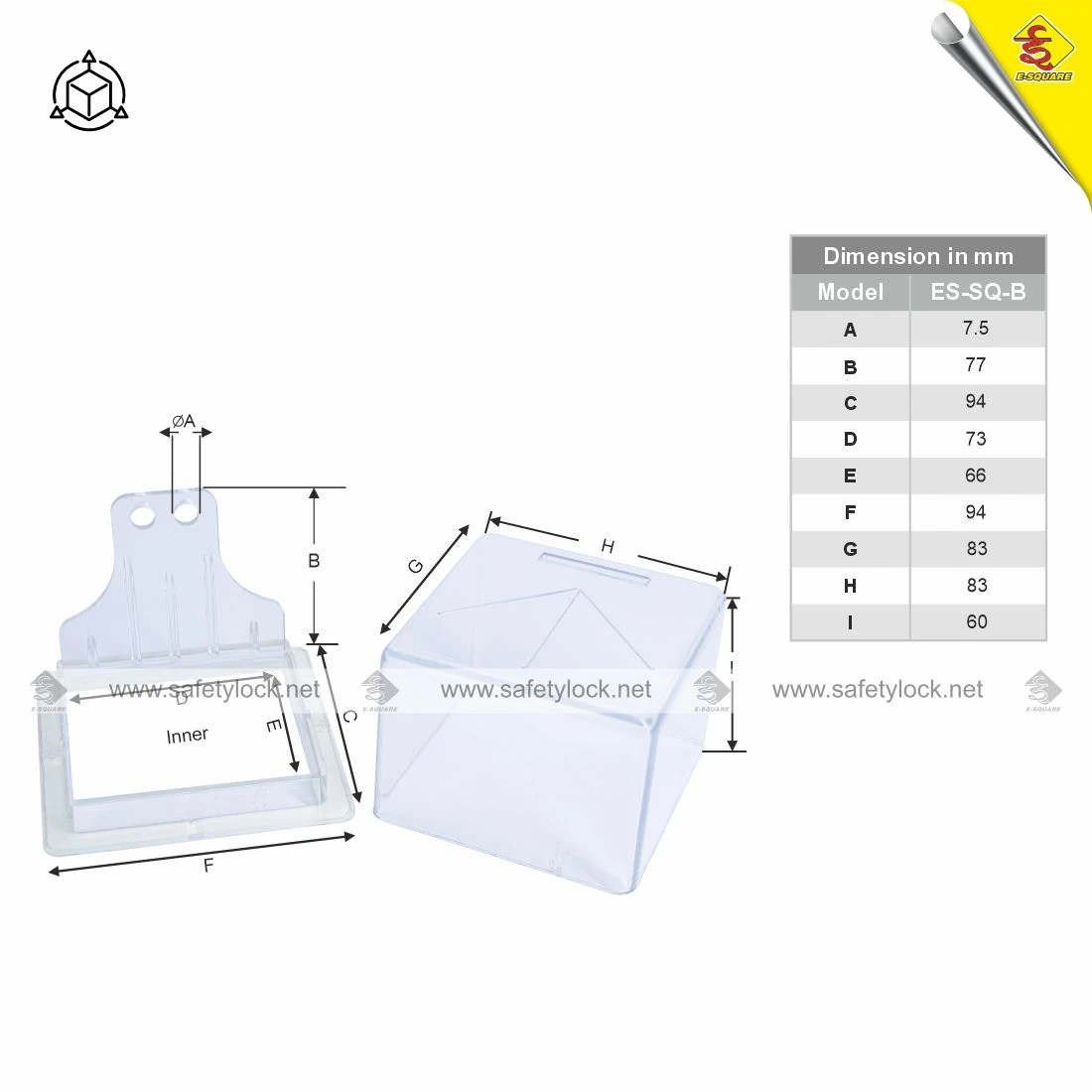 electrical panel lockout square box big dimension