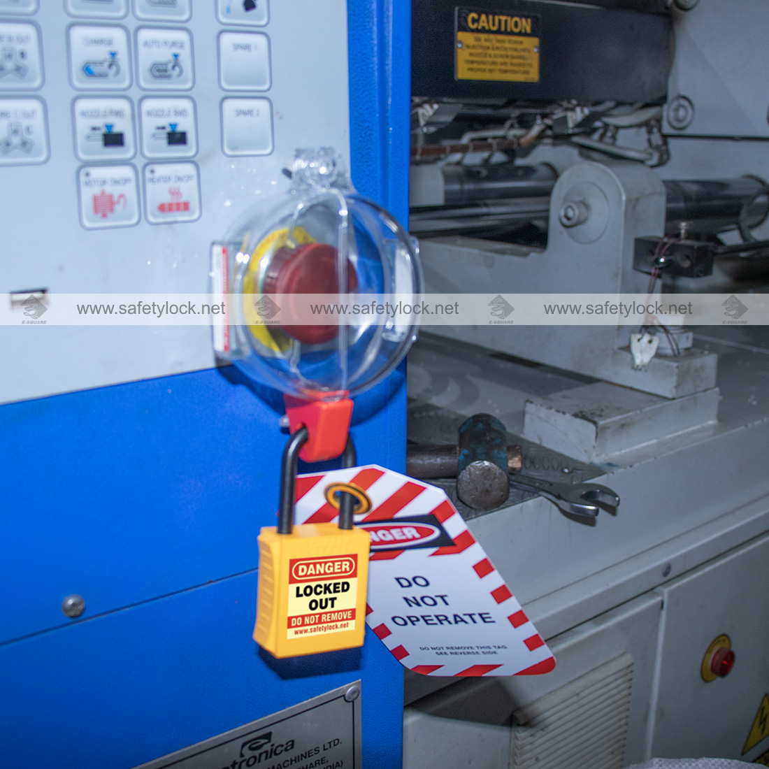 emergency stop button lockout