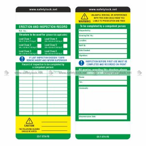 Tags for Flat Base Scaffolding Tag Holder