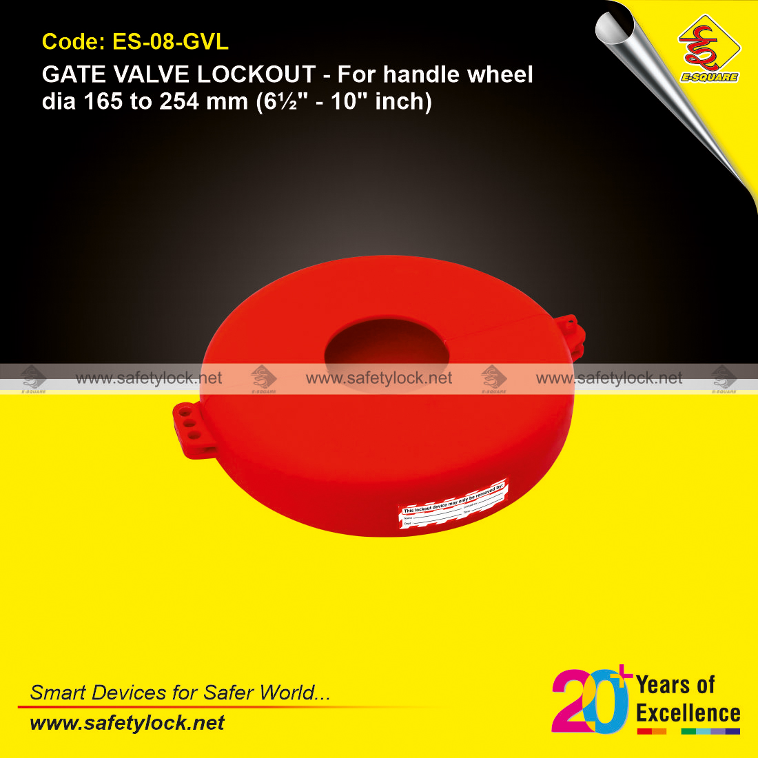 gate valve lockout tagout for handle wheel dia 6.5 to 10 inch