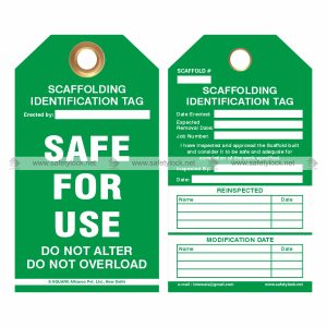 <b>Green Color Scaffolding Tags - Safe for Use</b>