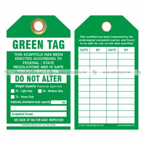 green scaffolding tags -green tag
